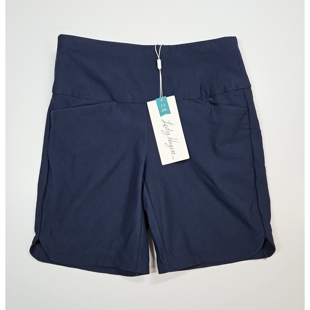 Lady Hagen‎ Womens Blue Tummy Control Pull On Golf Shorts Size XS NWT